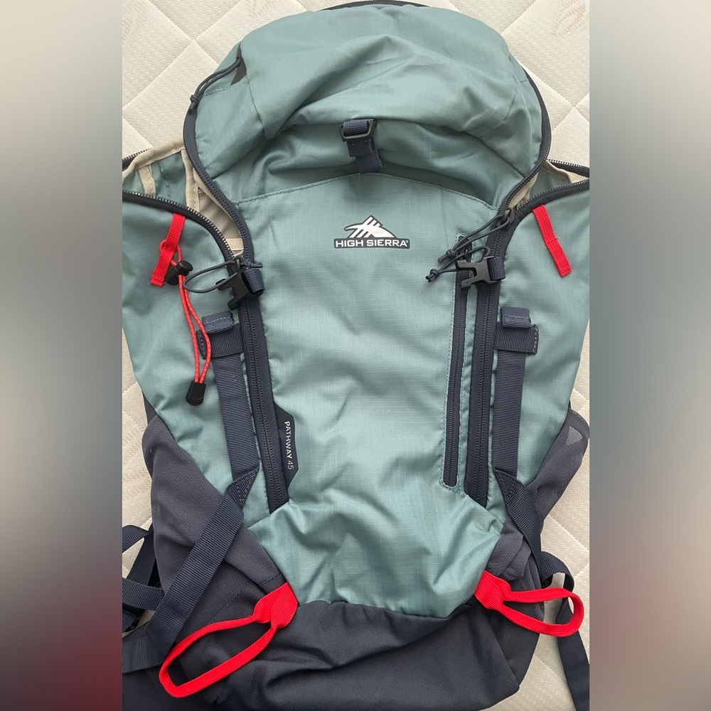 High Sierra Teal Hiking Backpack New